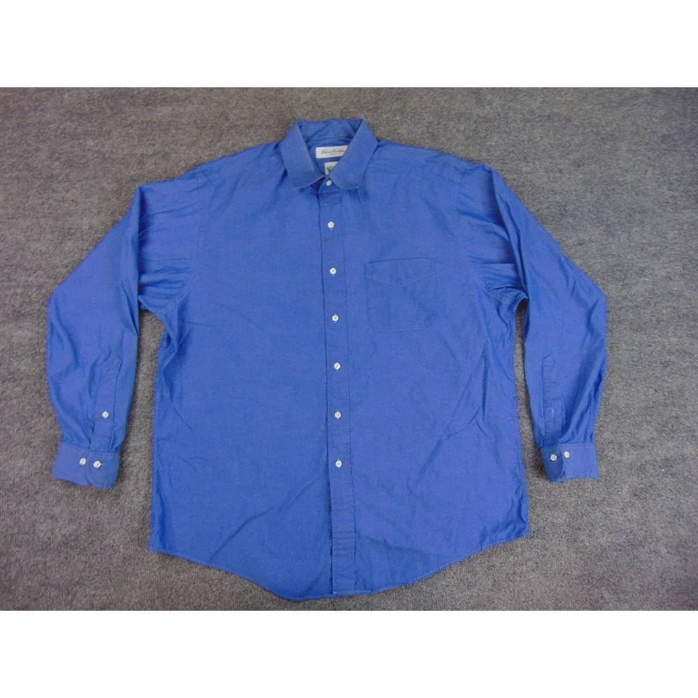 Brooks Brothers Dress Shirt Mens 17x34 Blue‎ Cotton Button Down